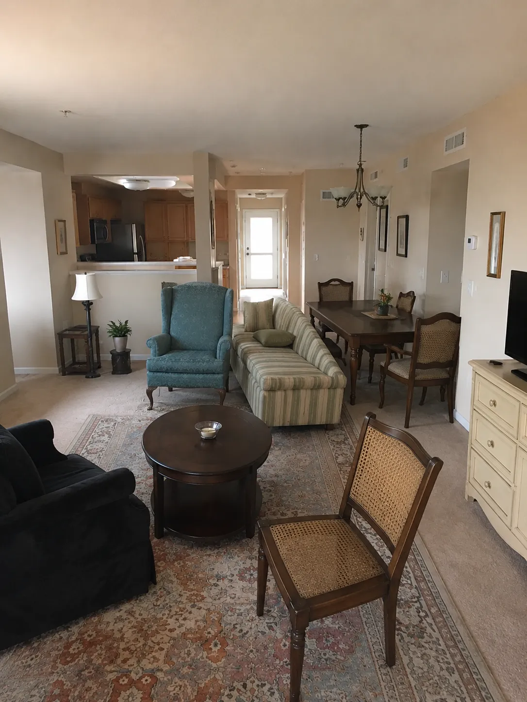 AI staged coastal-style room example
